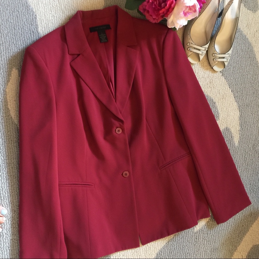 The Limited Burgundy / Red Blazer Jacket